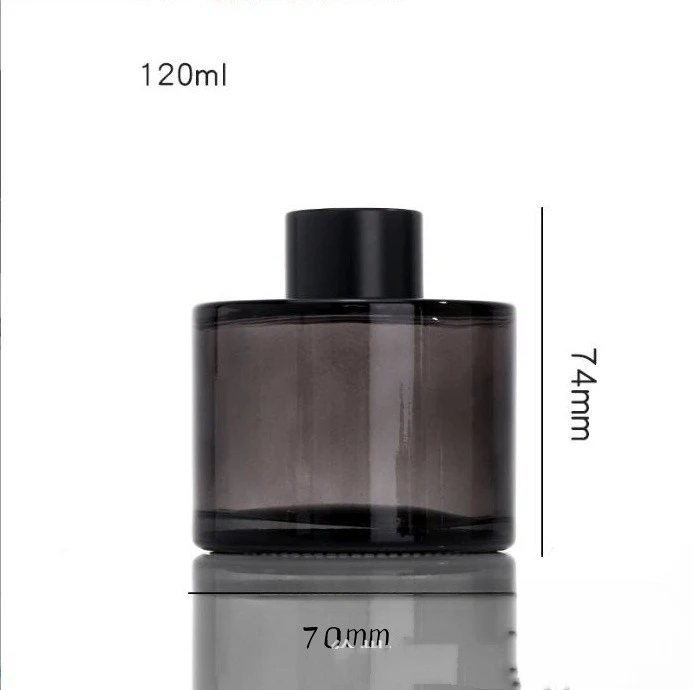 Sunshine High Quality 50ml 120ml 200ml Empty Round Shape Amber Glass Perfume Aroma Oil Aromatherapy Reed Diffuser Bottles