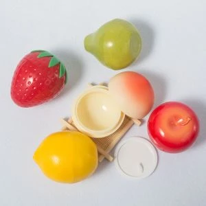 Barattolo di crema di plastica a forma di frutta