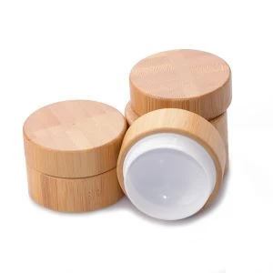 Vaso di crema di bambù concave inferiore