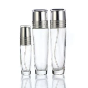 Bottiglia cosmetica in vetro per la cura della pelle