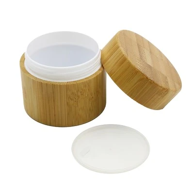 Barattolo Crema Di Plastica Con Guscio Di Bambù